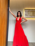 Vestido Longo - Coleção Boho - Vermelho -  Fiorella