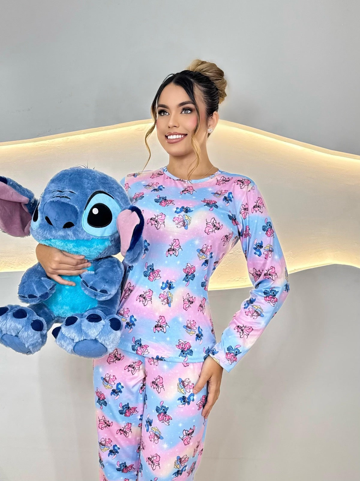 PIJAMA LONGO - STITCH E ANGEL
