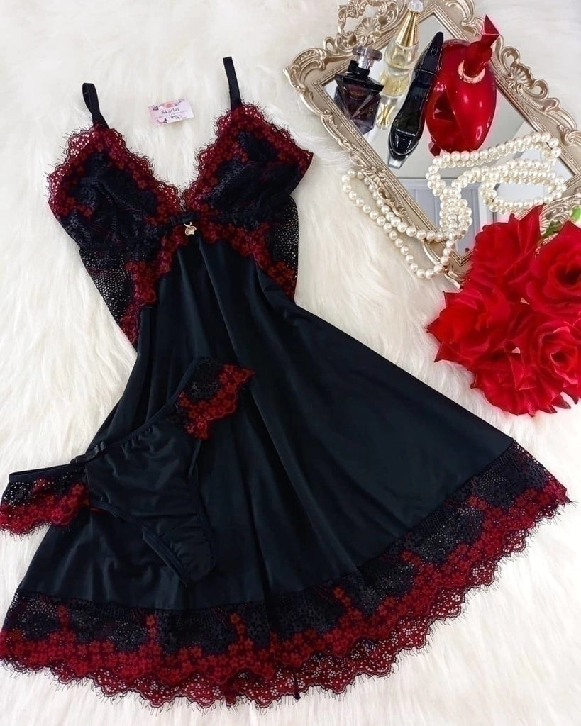Camisola Ayme - Preto/Vermelho