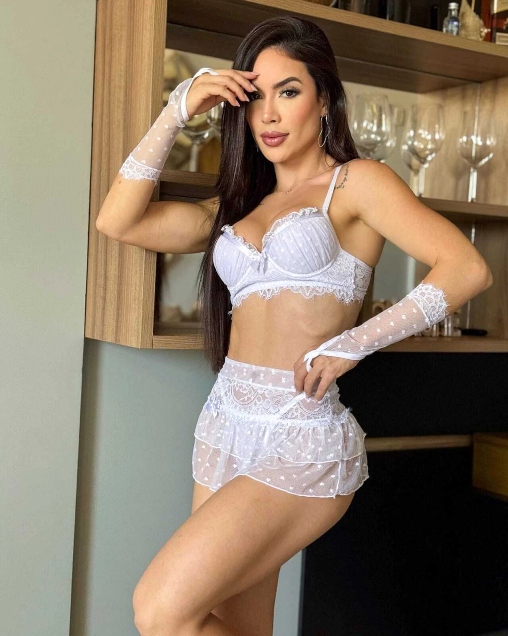 Lingerie Romance - Branco - 4 peças